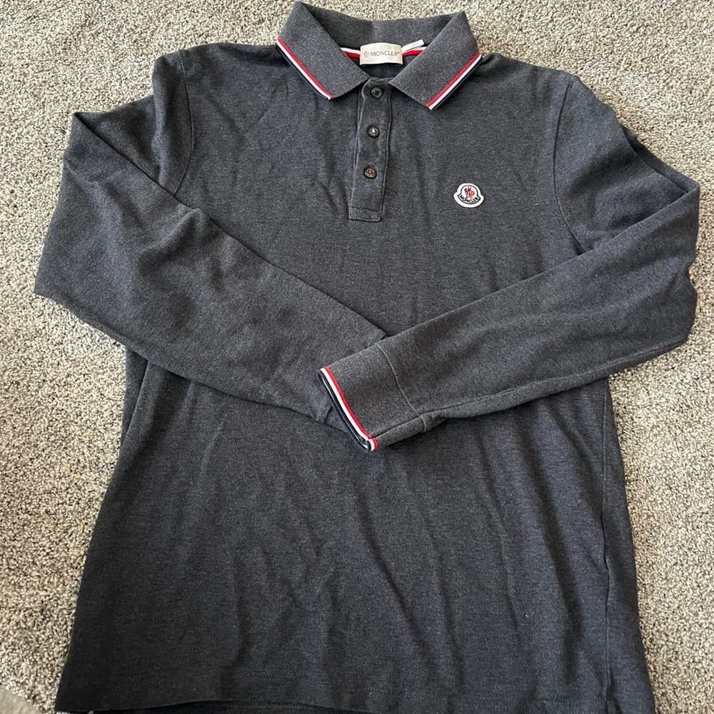Moncler Dark Gray Polo Shirt for Men